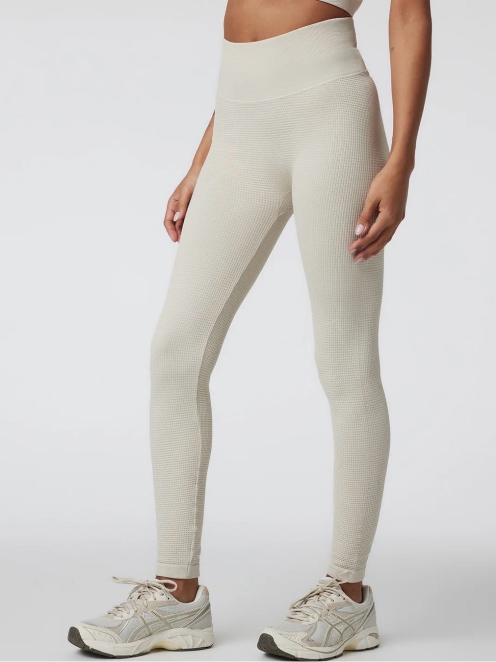 Vuori Waffle High-Rise Legging - Cream